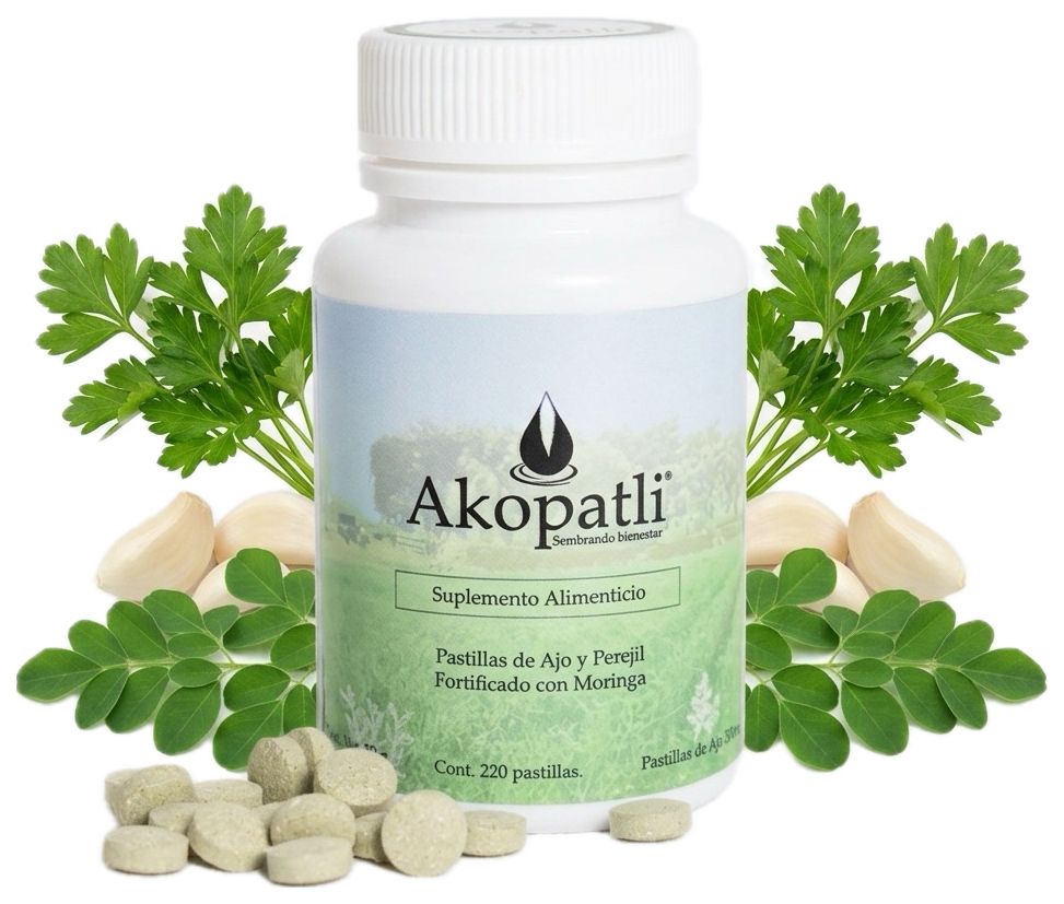 Pastillas Ajo Perejil y moringa